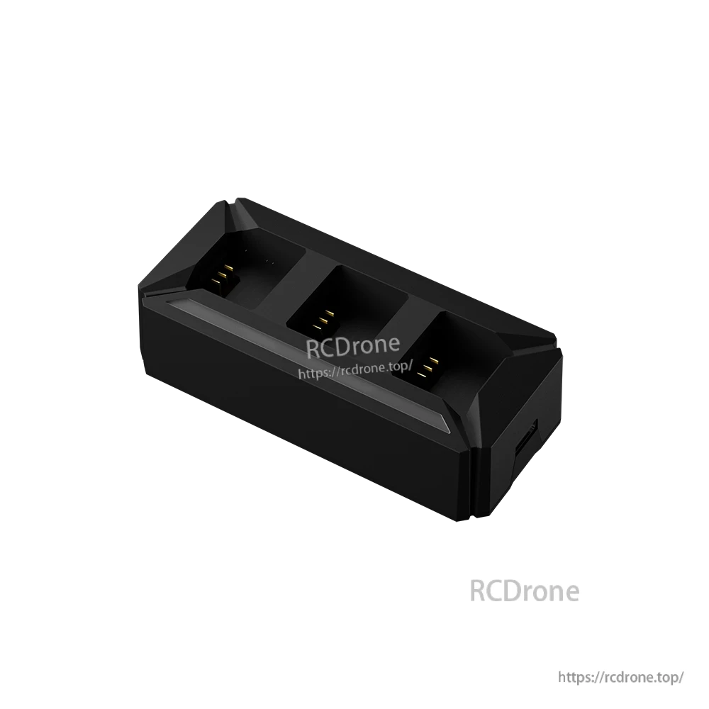 iFlight Defender 20 Lite battery charging adapter dock with three recessed charging bays and contact pins
