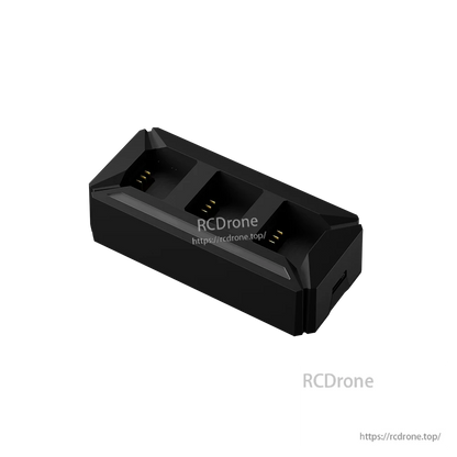 iFlight Defender 20 Lite battery charging adapter dock with three recessed charging bays and contact pins