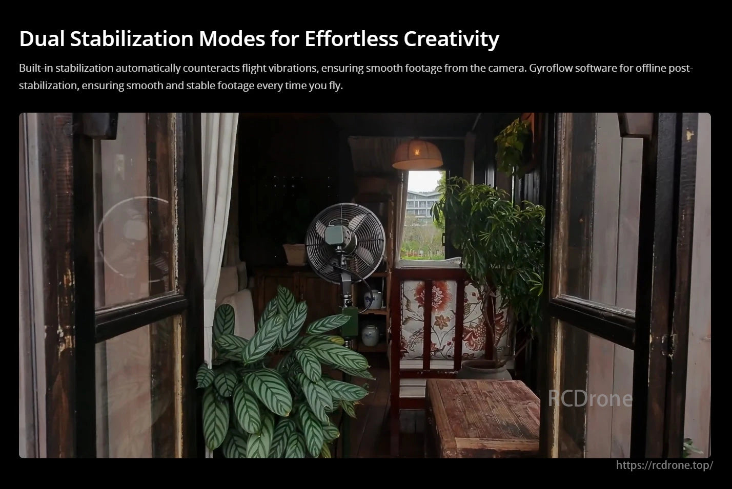 iFlight Defender 20 Lite O4 Cinewhoop, Dual stabilization modes and Gyroflow software ensure smooth, vibration-free footage for creative flights.