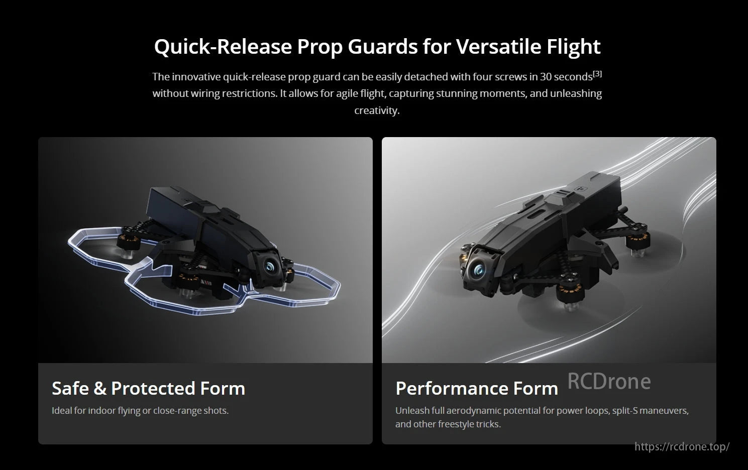 iFlight Defender 20 Lite O4 Cinewhoop, Quick-Release Prop Guards enable versatile flight, detaching in 30 seconds for agility. Safe indoor use, plus aerodynamic performance for tricks.