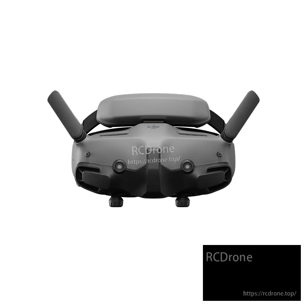 iFlight Defender 25 4S HD FPV, Gray DJI FPV goggles with dual antennas and front-facing sensor modules for an HD FPV drone setup