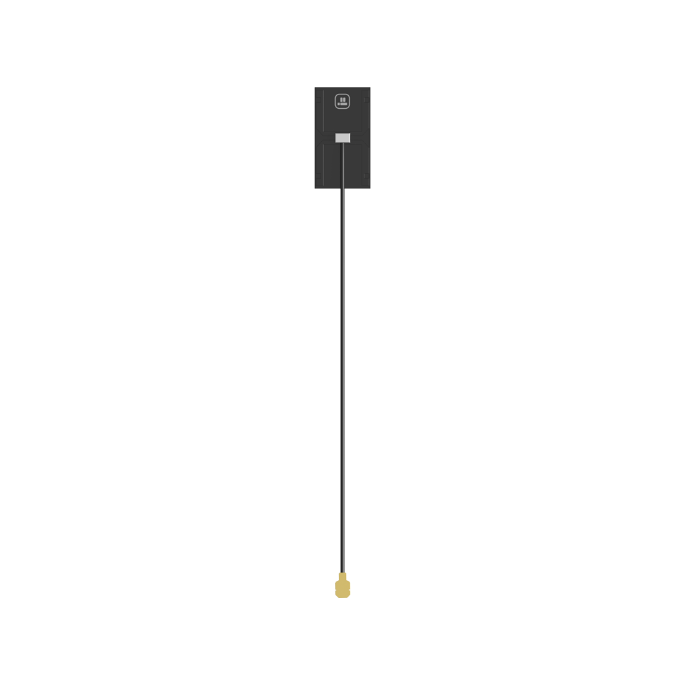 iFlight Defender 25 5.8GHz VTX antenna with flat black radiator and long coax cable with gold micro connector