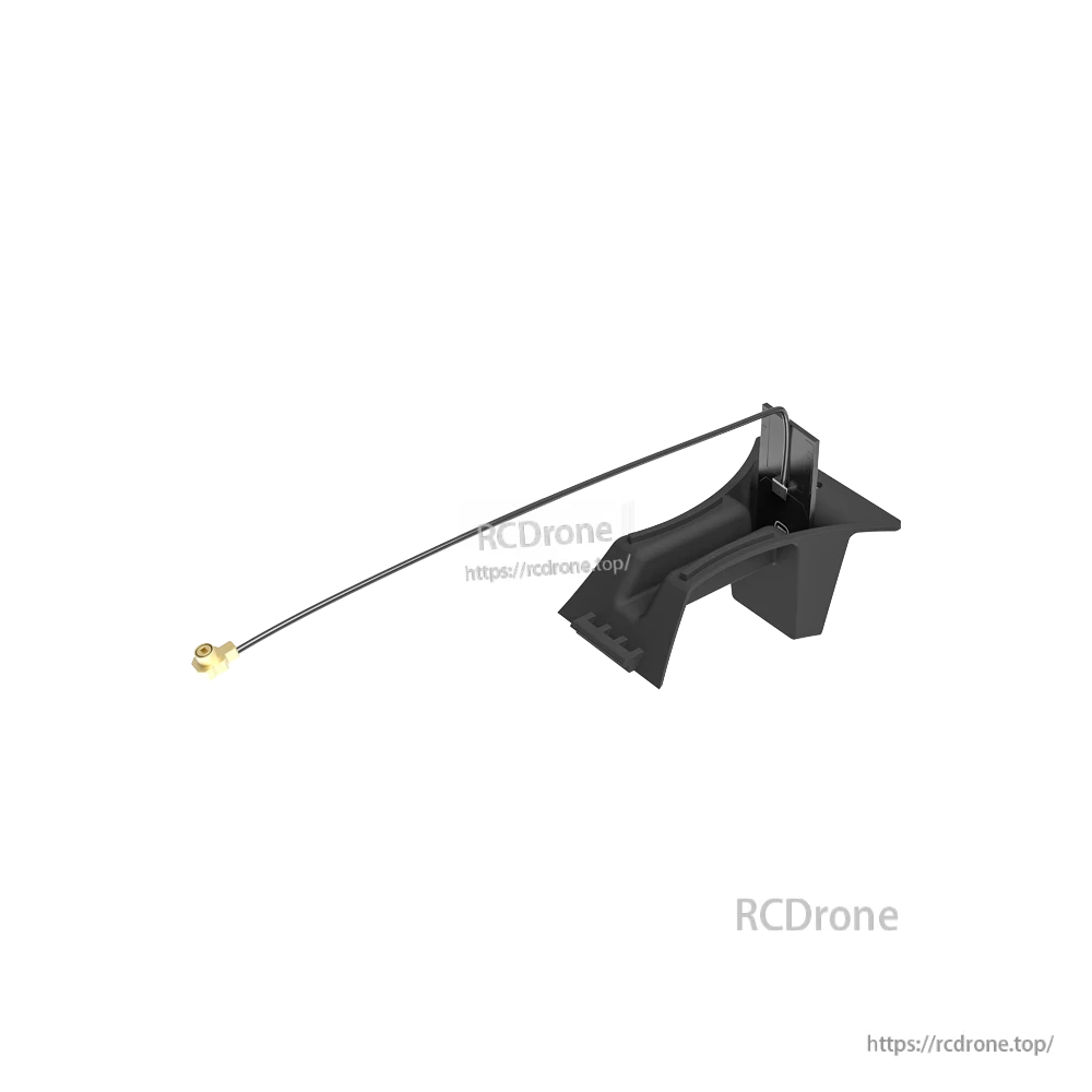 iFlight Defender 25 5.8GHz VTX antenna with long coax lead, gold U.FL connector, and black mounting bracket