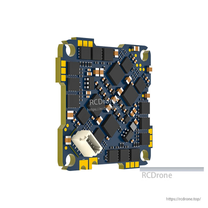 iFlight Defender 25 AIO flight controller and 20A ESC board with mounting holes, solder pads, and plug connector