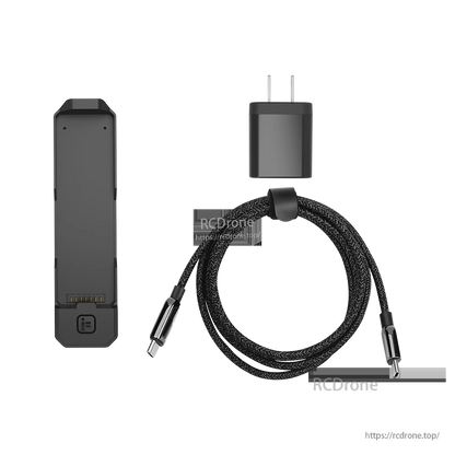 iFlight Defender Series battery charger kit with compact charger unit, wall plug power adapter, and braided USB-C cable