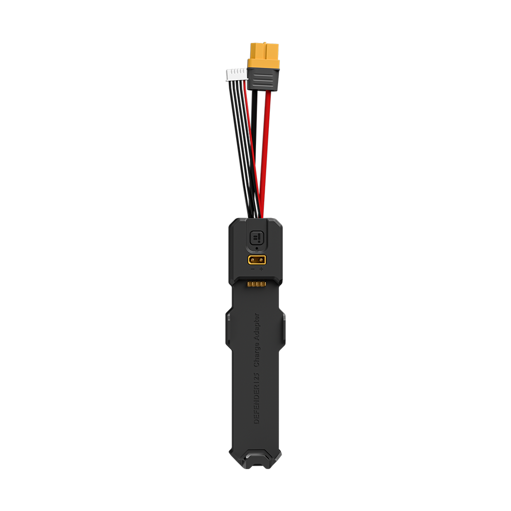 iFlight Defender series charging adapter with XT60 plug, red/black leads, and small balance connector