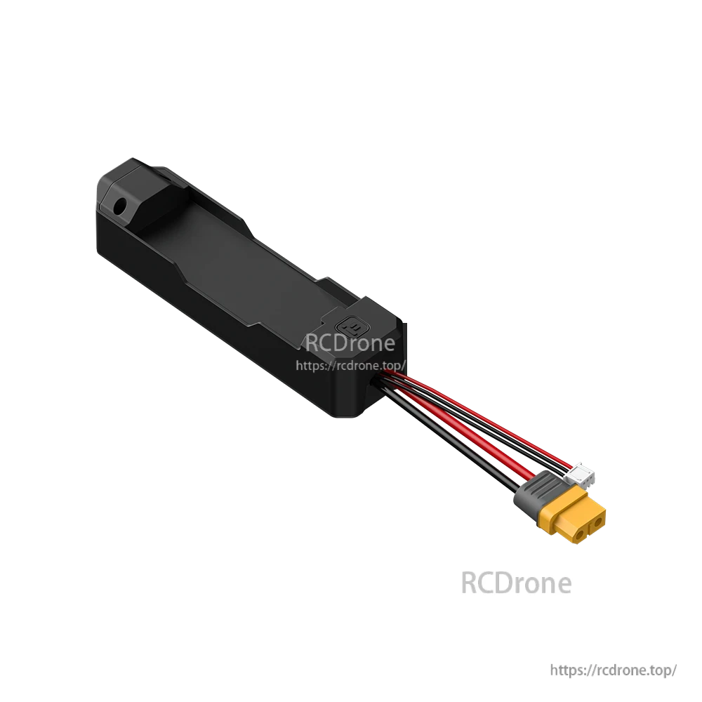 iFlight Defender Series charging adapter with black holder, XT60-style power plug and small JST balance lead