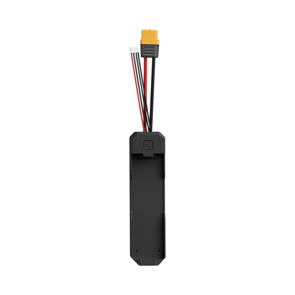 iFlight Defender Series charging adapter with XT60 plug, wire harness, and compact black adapter module