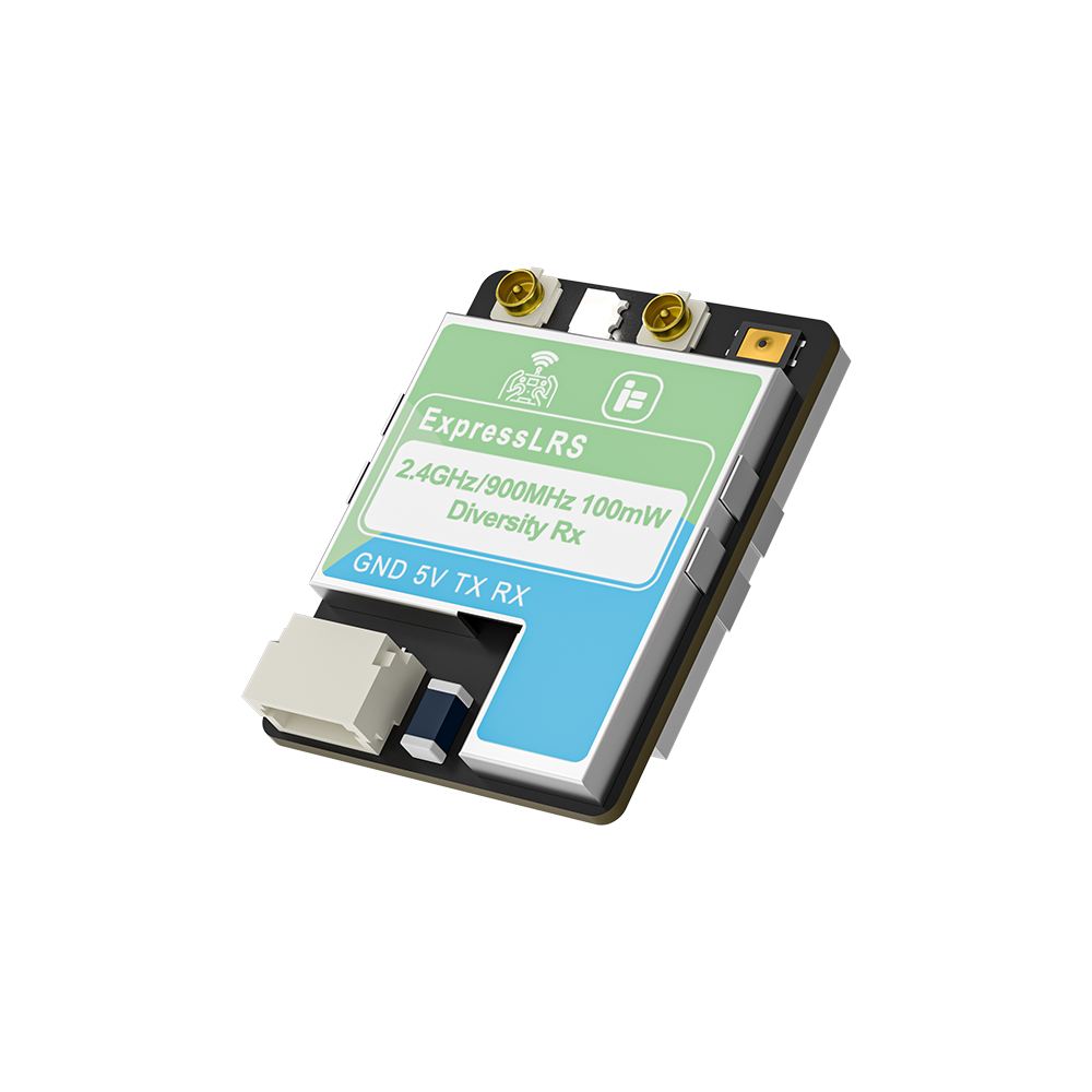 iFlight ExpressLRS 100mW ELRS Dualband Receiver, iFlight ExpressLRS dualband 2.4GHz/900MHz 100mW diversity receiver module with GND 5V TX RX pads