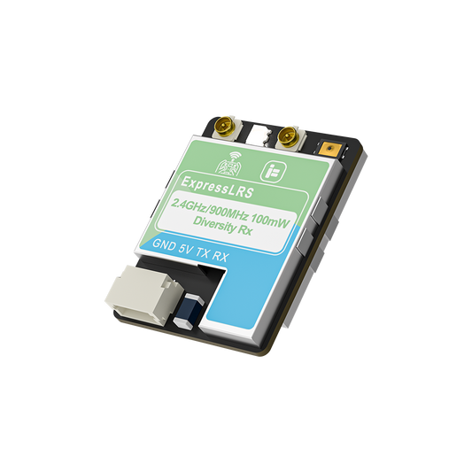 iFlight ExpressLRS 100mW ELRS Dualband Receiver, iFlight ExpressLRS dualband 2.4GHz/900MHz 100mW diversity receiver module with GND 5V TX RX pads