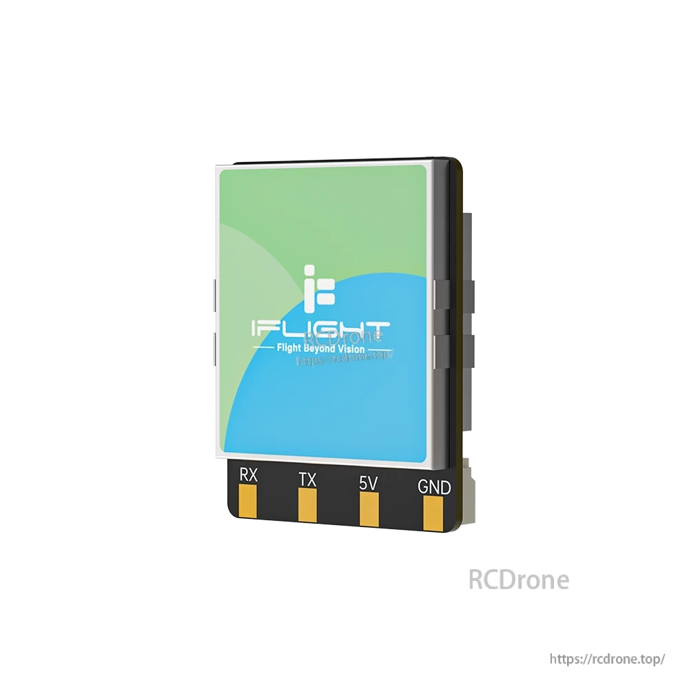 iFlight ExpressLRS 100mW ELRS Dualband Receiver, iFlight ExpressLRS dual-band receiver module with RX, TX, 5V and GND solder pads