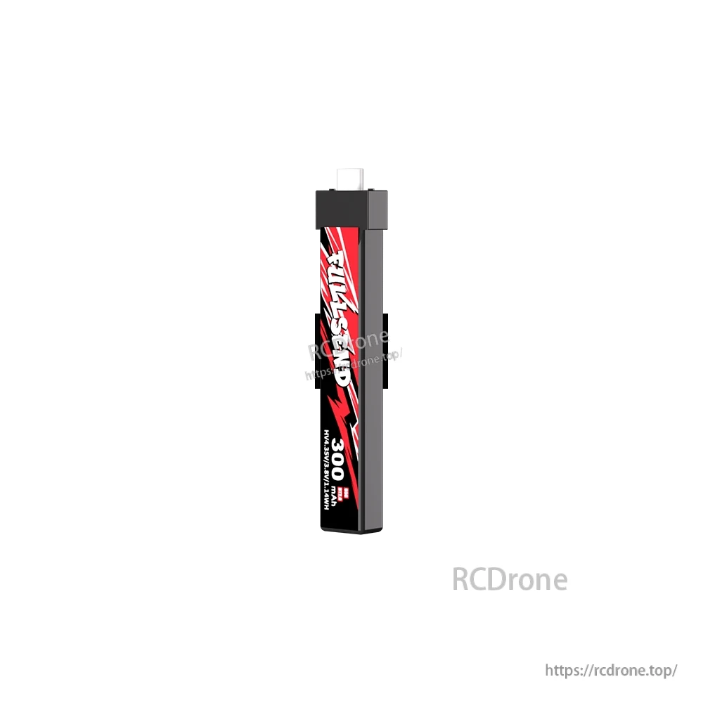iFlight Fullsend 1S HV 300mAh 95C LIHV Battery, iFlight Fullsend 1S HV 300mAh LiHV battery pack with long lead wire and slim black case