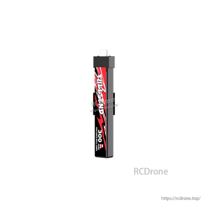 iFlight Fullsend 1S HV 300mAh 95C LIHV Battery, iFlight Fullsend 1S HV 300mAh LiHV battery pack with long lead wire and slim black case