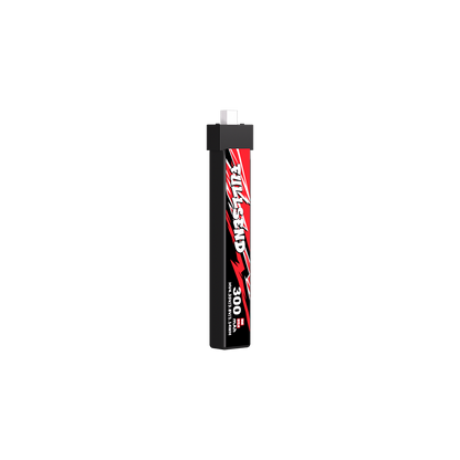 iFlight Fullsend 1S HV 300mAh 95C LIHV Battery, iFlight Fullsend 1S HV 300mAh LiHV battery pack with black shrink wrap and red Fullsend label