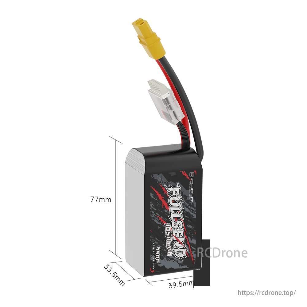 iFlight Fullsend 6S 1050mAh 150C LiPo Battery – XT60H Connector, 22.2V High Discharge for FPV Racing Drones
