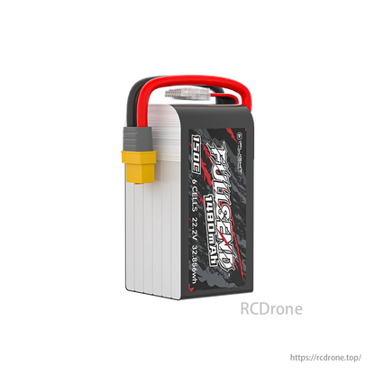 iFlight Fullsend 6S 1480mAh 150C LiPo Battery, iFlight Fullsend 6S LiPo Battery, 1480mAh, 150C, XT60H Connector, 22.2V, ideal for FPV Racing Drones.