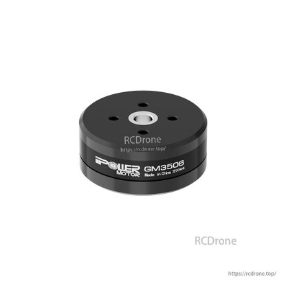 iFlight GM3506 Brushless Gimbal Motor, Black GM3506 brushless gimbal motor with round top plate, four mounting holes, and central shaft opening