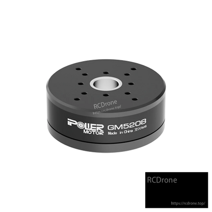 iFlight GM5208-12 Brushless Gimbal Motor, GM5208 brushless gimbal motor with round housing, top mounting holes, and center shaft opening
