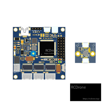 iFlight GM5208-12 gimbal encoder combo set PCBs with micro USB port, headers, and 5V/GND Rx Tx labels