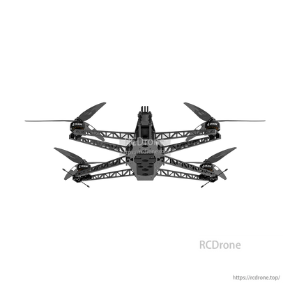 iFlight Helion Pro O4 6S HD FPV, Top view of iFlight Helion Pro O4 HD FPV quadcopter with carbon frame, four arms and propellers