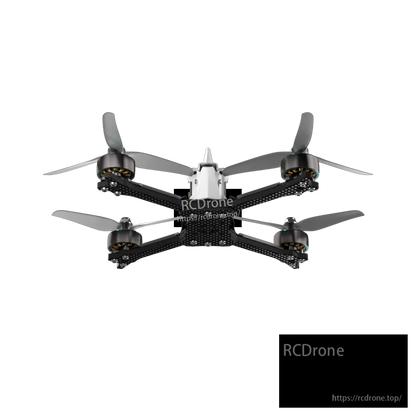iFlight Mach R5 Ultra 6S Analog FPV, iFlight Mach R5 Ultra FPV quadcopter with carbon fiber frame, four motors and props, and white canopy