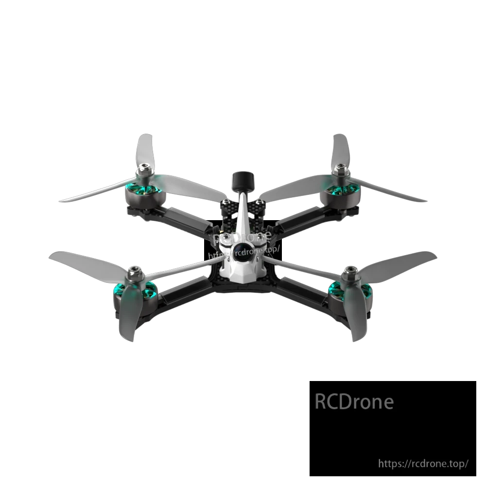 iFlight Mach R5 Ultra 6S Analog FPV, iFlight Mach R5 Ultra analog FPV quadcopter with carbon frame, four propellers, and top-mounted antenna