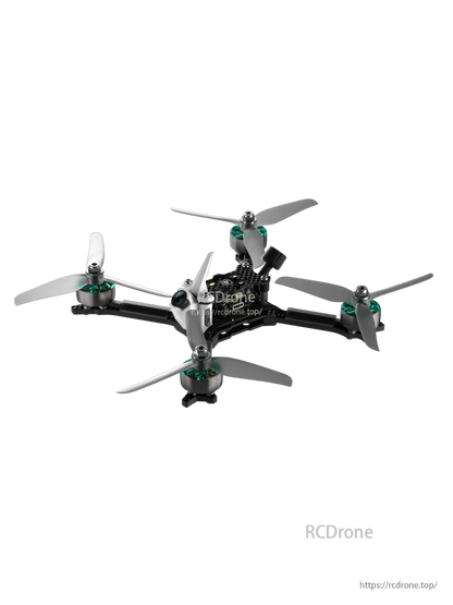 iFlight Mach R5 Ultra 6S Analog FPV, iFlight Mach R5 Ultra FPV quadcopter with carbon fiber frame, front camera, and four tri-blade propellers