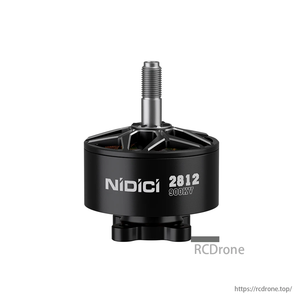 iFlight NIDICI 2812 900KV Brushless Motor, iFlight NIDICI 2812 900KV motor for 6S FPV drones, black with silver shaft. Ideal for long-range and Cinelifter use.