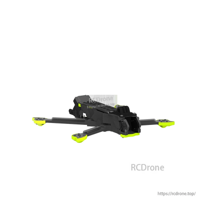iFlight Nazgul DC5 ECO V1.1 O4 FPV Frame, iFlight Nazgul DC5 ECO V1.1 O4 FPV drone frame with black body, front camera cage and neon yellow arm tips