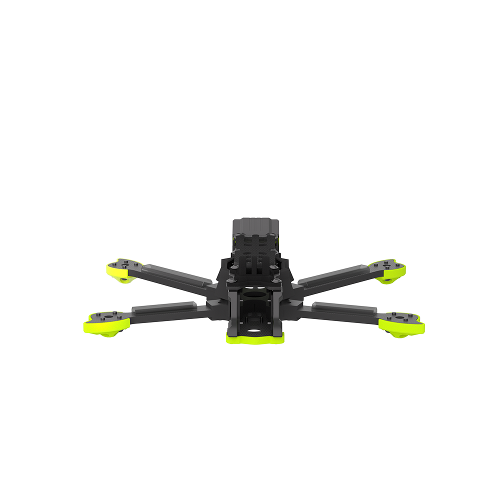 iFlight Nazgul DC5 ECO V1.1 O4 FPV Frame, iFlight Nazgul DC5 ECO V1.1 O4 FPV quad frame with carbon arms and neon yellow motor guards