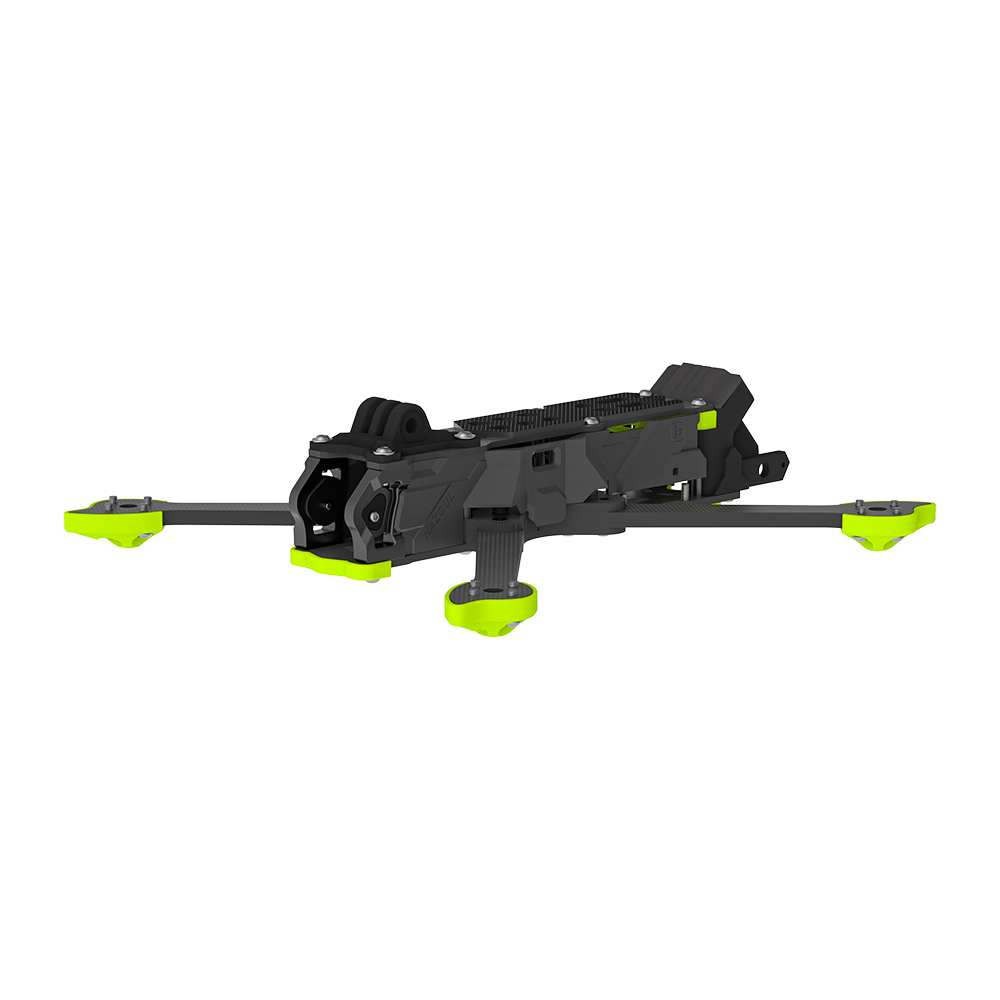 iFlight Nazgul ECO XL5 V1.1 FPV drone frame kit with carbon fiber arms and neon green motor pads
