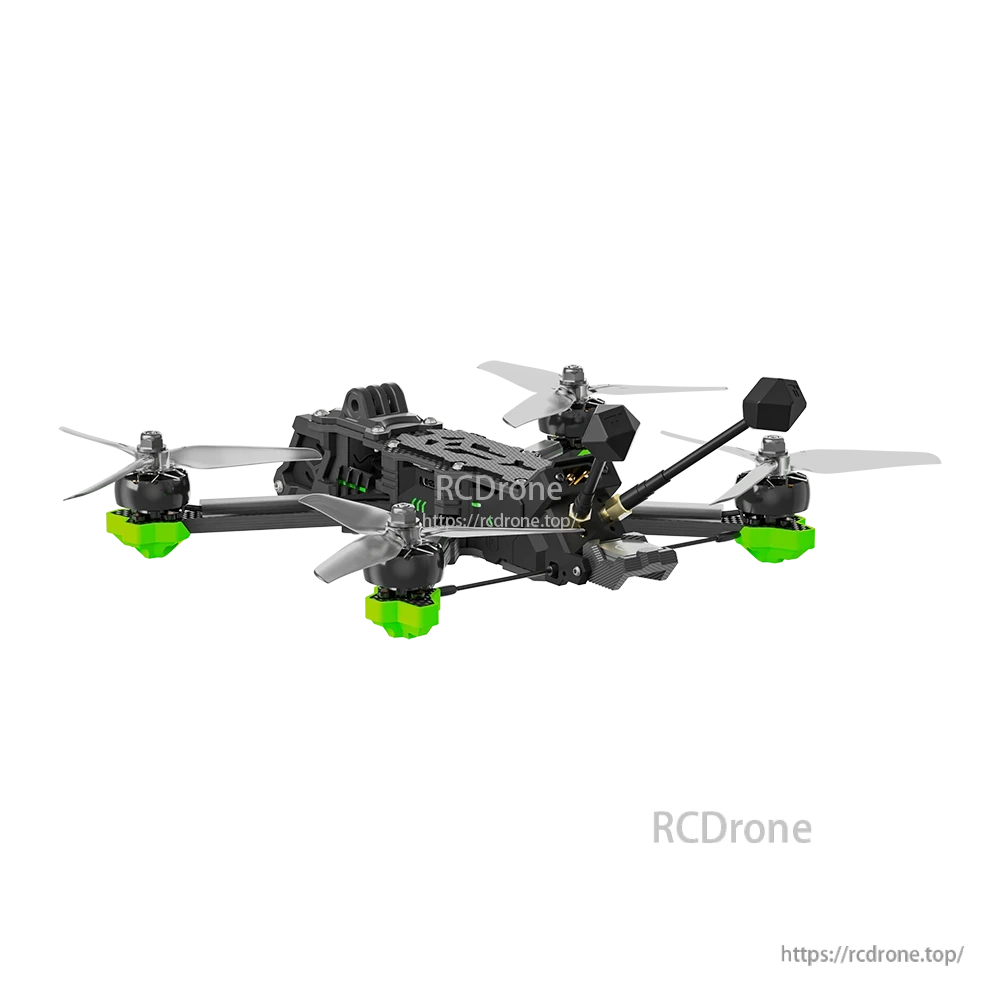 iFlight Nazgul Evoque F5 V3 6S WTFPV, iFlight Nazgul Evoque F5 V3 6S FPV drone with carbon frame, four propellers, and rear antenna