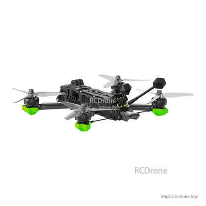 iFlight Nazgul Evoque F5 V3 6S WTFPV, iFlight Nazgul Evoque F5 V3 6S FPV drone with carbon frame, four propellers, and rear antenna