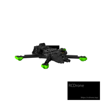iFlight Nazgul Evoque F5 V3 FPV Frame, iFlight Nazgul Evoque F5 V3 FPV drone frame kit with black carbon arms and green motor mounts