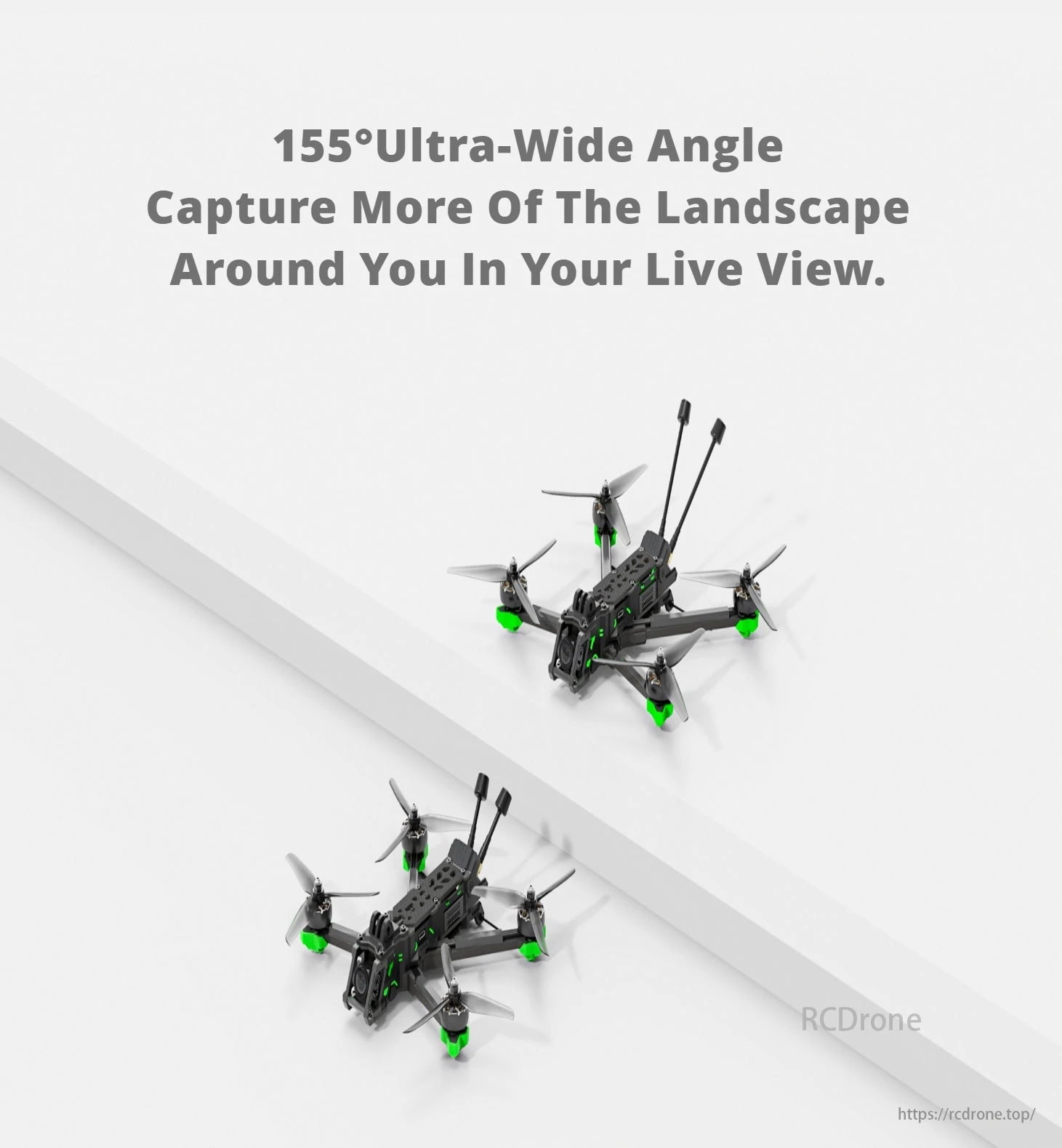 iFlight Nazgul F6 V2 FPV Drone offers 155° ultra-wide angle for expansive landscape viewing.