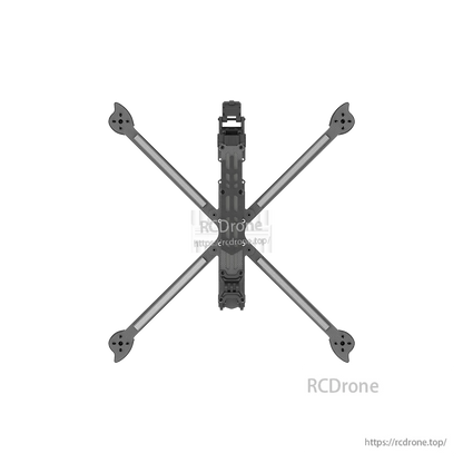 iFlight Nazgul XL10 V6 10 Inch FPV Frame, Top-down view of iFlight Nazgul XL10 V6 10-inch FPV drone frame with carbon fiber X-arm layout