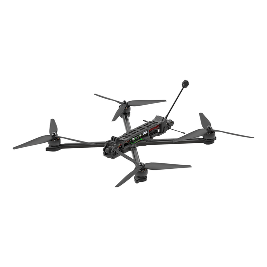 iFlight Nazgul XL10 V6 6S Analog 10 Inch FPV, iFlight Nazgul XL10 V6 analog FPV quadcopter drone with four propellers, open frame, and rear antenna