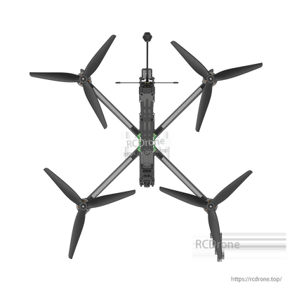 iFlight Nazgul XL10 V6 6S Analog 10 Inch FPV, Top-down view of the iFlight Nazgul XL10 V6 10-inch FPV quadcopter with four propellers and X-frame arms