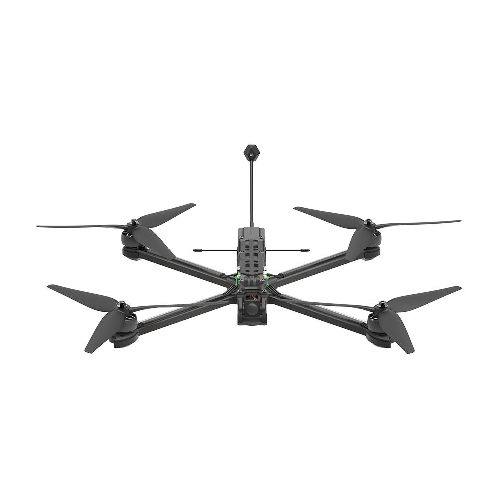 iFlight Nazgul XL10 V6 6S Analog 10 Inch FPV, iFlight Nazgul XL10 V6 10-inch FPV quadcopter with four long arms, tri-blade props, and top antenna