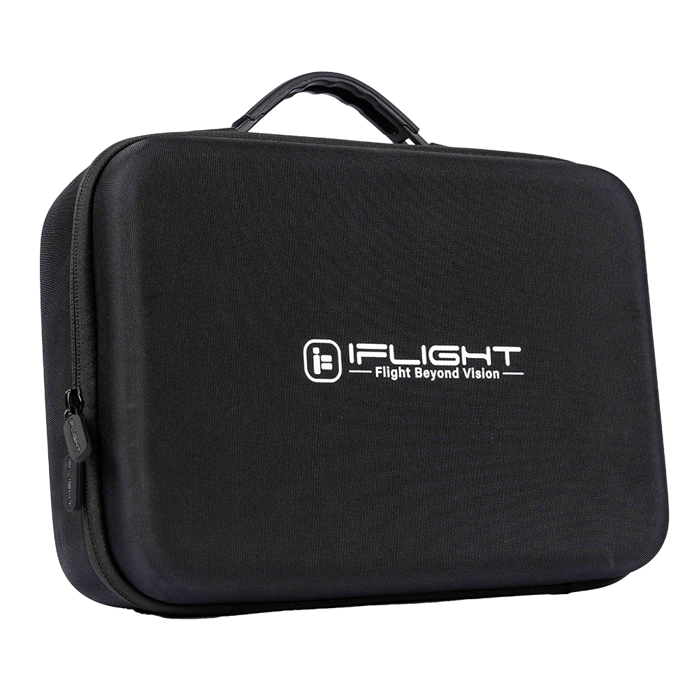 iFlight portable heated battery case with carry handle, black zippered hard-shell pouch with iFlight logo