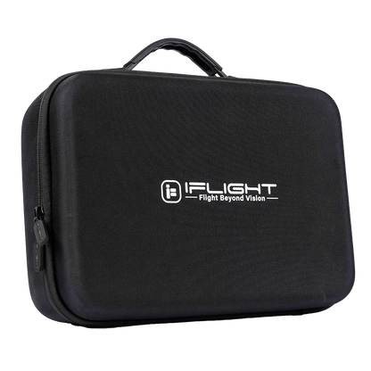 iFlight portable heated battery case with carry handle, black zippered hard-shell pouch with iFlight logo