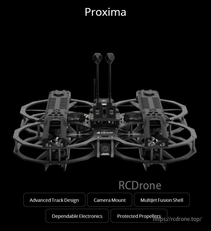 iFlight Proxima 6S HD Cinelifter 6-Inch FPV, Cinelifter drone features advanced track, camera mount, multijet fusion shell, reliable electronics, and protected propellers for stable, high-quality aerial shots.