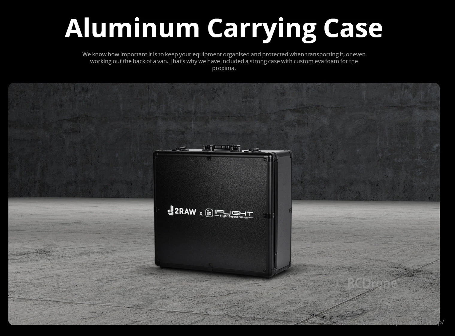 iFlight Proxima 6S HD Cinelifter 6-Inch FPV, Aluminum case for iFlight Proxima 6S HD Cinelifter with custom EVA foam for safe transport and outdoor use.