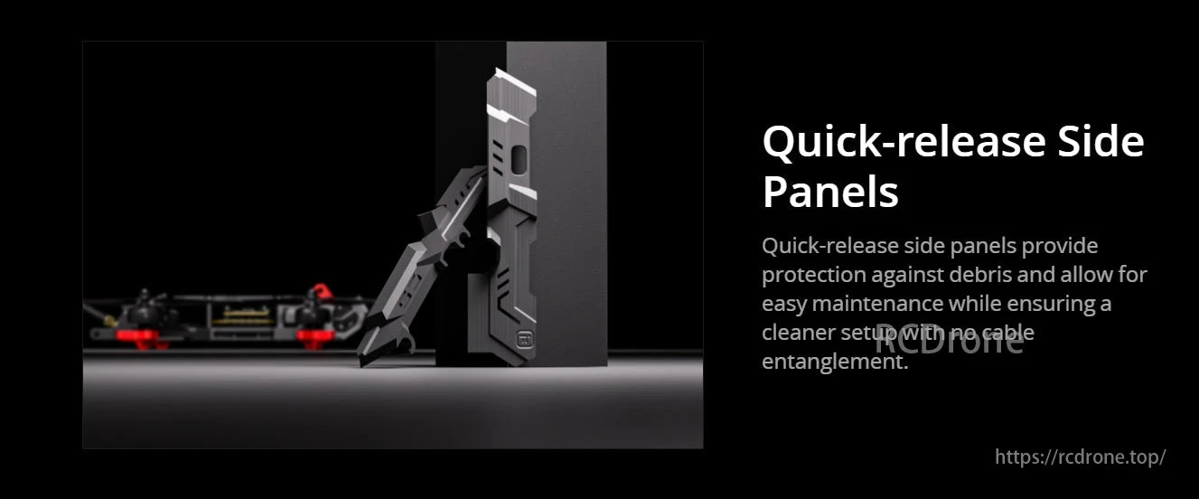 iFlight SH CineLR 7 O4 6S FPV Drone, Quick-release side panels offer protection, easy maintenance, and clean setup.