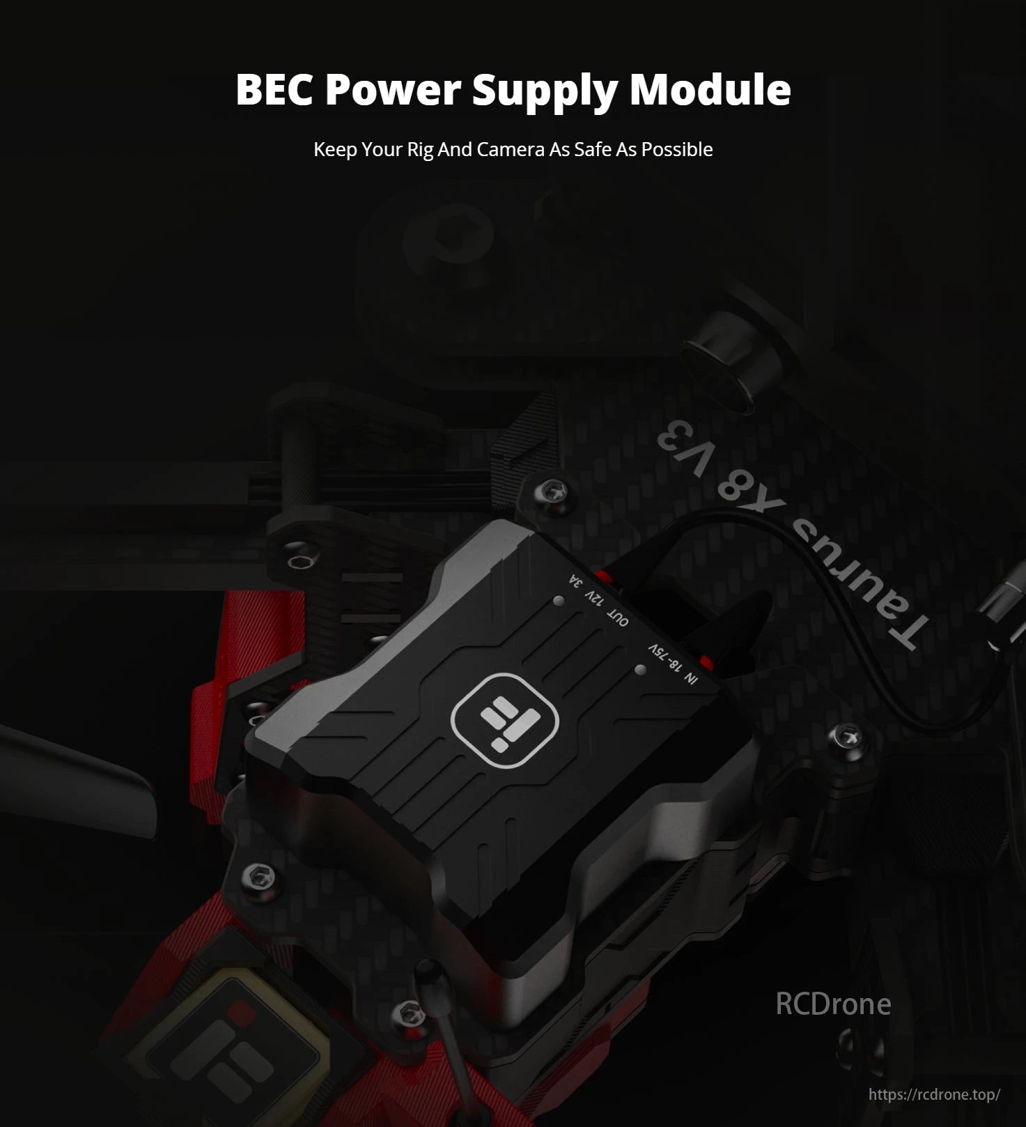 iFlight Taurus X8 V3 FPV Drone features BEC Power Supply Module for safety, robust design, and reliable performance.