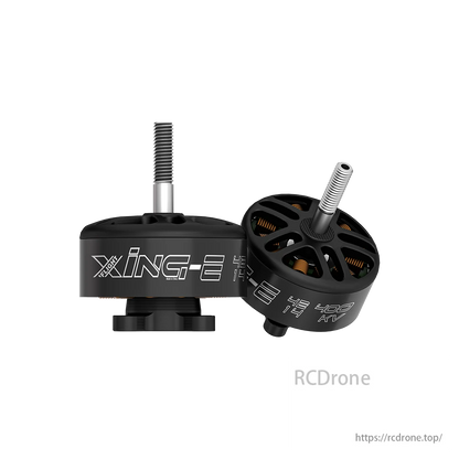 iFlight XING-E 4214 400KV 8S FPV Brushless Motor, iFlight XING-E 4214 400KV 8S FPV brushless motor for 13-18 inch prop X-Class drones, black with threaded shaft.