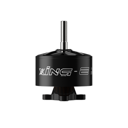 iFlight XING-E 4320 420KV Cinelifter Motor, iFlight XING-E 4320 cinelifter brushless motor with black can, long shaft, and XING-E branding