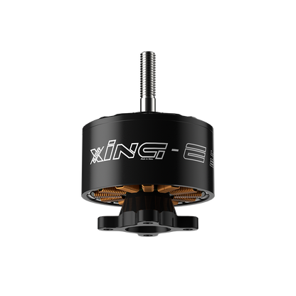 iFlight XING-E 4320 420KV Cinelifter Motor, iFlight XING-E 4320 brushless Cinelifter motor with black bell, copper windings, and threaded shaft