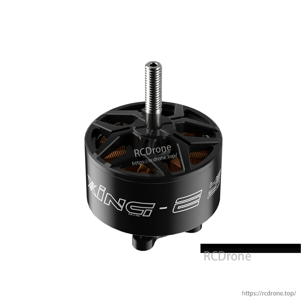 iFlight XING-E 4320 420KV Cinelifter Motor, iFlight XING-E 4320 420KV cinelifter drone motor with black housing, open top frame, and threaded shaft