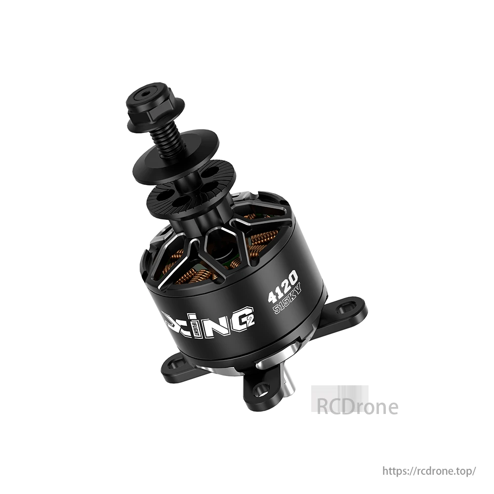 iFlight XING2 4120 515KV 24V Wing Motor, iFlight XING2 4120 motor, 515KV, 24V, for 14-16 inch prop fixed-wing drones, black, robust design.